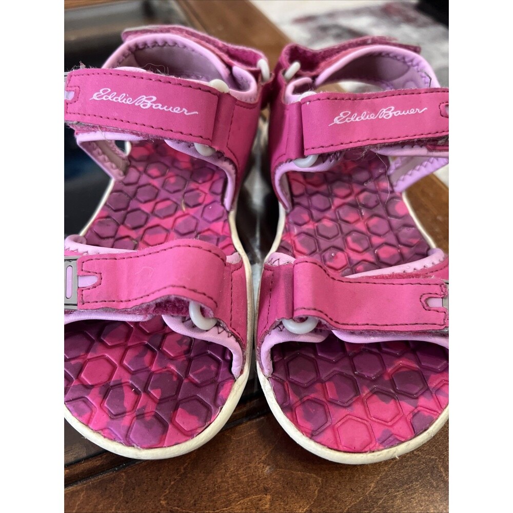 Youth/Girls Eddie Bauer Cascadia Hot Pink Adjustable Straps Sandals Size 13M - Picture 3 of 8